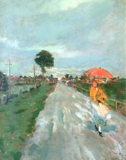 Lajos Deak-ebner On the Road oil painting picture